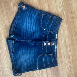 Dark blue high waisted Jean shorts